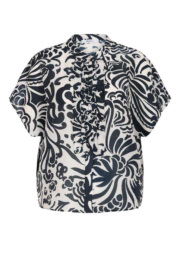 Bluse mit Rüsche