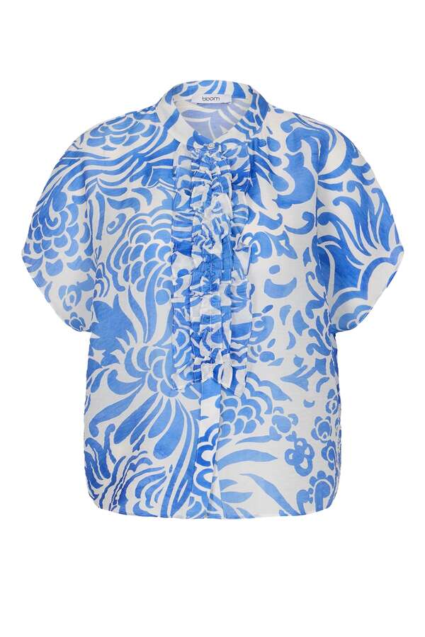 Bluse mit Rüsche